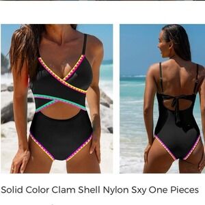 Popvil Bathing Suit, Size Med, New with tags with bonus white cover up